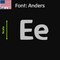 Aacc Self-Adhesive Vinyl Letter: E, Scale: 12 cm. Color: Silver Font: Anders by, 12PK AACC-Anders-UE-Silver-M12x12 - alternate 1