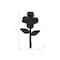 Homeroots 4" Black Cast Iron Flower Wall Hook 612083 - alternate 4