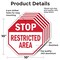 Signmission Stop Restricted Area, 10 inch X 10 inch, Aluminum Metal Signs, 5PK OC-A-5Pack-10-177 - alternate 4