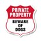 Signmission Private Property Shield Sign Beware Of D, 18 Inch X 18 Inch, Plastic Sign SHI-P-18-440 - alternate 1