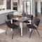 Regency Square Kahlo Breakroom Table W/ 4 M Stack Chairs, 36 in W, 36 in L, Noble Oak TPL3636NOCM47BK - alternate 5