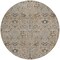 Homeroots 8' Taupe Brown And Gray Round Oriental Washable Indoor Outdoor Area Rug 598084 - alternate 7