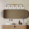 Jonathan Y Caleb 38" 5-Light Contemporary Transitional Iron/Glass LED Vanity Light, Brass Gold/Black JYL9555A - alternate 9