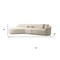 Homeroots Ivory Boucle Modular Curved Two Piece Sofa and Chaise Sectional With Toss Pillows 643971 - alternate 9
