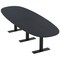 Skutchi Designs 10 Person Conference Table With Power Unit | 10' Boval Table | Harmony Series HAR-BOVL-48X120-T.BK-U999ST19-NA - alternate 1