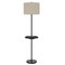 Homeroots 62" Bronze Tray Table Floor Lamp With Beige Drum Shade 526289 - alternate 1