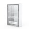 Homeroots 47" Silver And Clear Mirrored Glass And Faux Crystal Bling Accent Cabinet 571114 - alternate 8