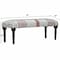 Homeroots 47in Ivory Red and Pink Black Leg Chevron Stripe Upholstered Bench 483467 - alternate 4