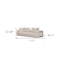 Homeroots 113" Cream Fabric Sofa And Toss Pillows 607318 - alternate 4