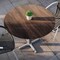 Flash Furniture 31.25" Round Outdoor Tabletop, Dark Brown, Seamless Surface Technology, 22x22 Silver Cast IronxBase ST-RD31-WBR-T2222S-GG - alternate 6