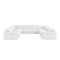 Homeroots White Leather Modular U Shaped Eight Piece Corner Sectional 643958 - alternate 1