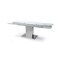 Homeroots 55 X 35 X 30 Clear Glass Stainless Steel Extendable Dining Table 372064 - alternate 1