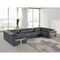 Homeroots Dark Gray Italian Leather Power Reclining U Shaped Eight Piece Corner Sectional With Console 634674 - alternate 6