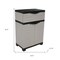Homeroots 24in Gray Plastic Accent Cabinet With Two Doors And One Drawer 668936 - alternate 3