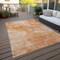 Homeroots 9' X 12' Salmon Peach And Ivory Nautical Washable Indoor Outdoor Area Rug 581747 - alternate 8
