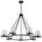 Nuvo Valentine, 7 Light Chandelier, Black Finish, Hammered Glass 60/8259 - alternate 5
