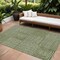 Homeroots 8' X 10' Olive Green And Ivory Geometric Washable Indoor Outdoor Area Rug 600765 - alternate 1
