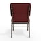 Flash Furniture Burgundy Fabric Church Chair, PK4 4-XU-CH-60096-BYXY56-BAS-GG - alternate 8