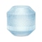 Homeroots 8" Pale Blue Geometric Cylinder Glass Table Vase 516259 - alternate 1