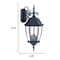 Homeroots Matte Black Hanging Ornamental Lantern Wall Light 398376 - alternate 3