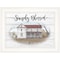 Homeroots Simply Blessed Farmhouse White Framed Print Wall Art 406356 - alternate 1