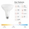 Euri Lighting BR40 LED Flood Bulb, 11W, 1000 lm, 75W Eq., 5000K, E26, Dimmable, CEC, UL EB40-11W5050cec - alternate 4