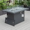 Leisuremod Chelsea Patio Modern Aluminum Propane Fire Pit Table, Black CF44G-BL - alternate 7