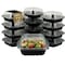 Eco Harmony Products Food Storage, Serving Tray with Vented Lid, Translucent, 6" x 6", 240PK 804561 - alternate 1