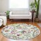 Homeroots 8' Ivory Fern Green And Artichoke Green Round Paisley Washable Indoor Outdoor Area Rug 588620 - alternate 5