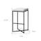Homeroots 30" White and Black Iron and Fabric Backless Bar Height Bar Chair 605917 - alternate 5