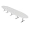 Skutchi Designs 20ft Conference Table With Power Unit | 18 Person Modular Oval Meeting Table | Harmony Series HAR-OVL-48X240-T-WA7976-NA - alternate 1
