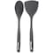 Oster Ridgecrest 2 Piece Silicone Kitchen Tool Serving Spoon and Turner Set in Gray 143732.02 - alternate 1