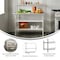 Flash Furniture Rawcliffe Work Table, 18 Gauge Stainless Steel Top Shelf and Double Overshelves, 2 Undershelves NH-WT-GU-2448-OSH-GG - alternate 5