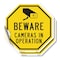 Signmission Beware Cameras in Operation, 4 inch X 4 inch, Vinyl Decal, 2PK OC-D-2PACK-4-23 - alternate 1