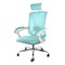 Elama Full Back Mesh Adjustable Office Chair with Headrest in Blue with White Frame ELM-F-919WKD - alternate 1