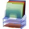 Officemate Blue Glacier Large Incline Sorter with 2 Letter Trays, Transparent Blue - 5 Compartment(s) - 23211 - alternate 2