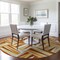 Homeroots 8' Orange Ivory And Copper Round Geometric Washable Indoor Outdoor Area Rug 598288 - alternate 6