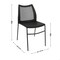 Flash Furniture HERCULES Black Stack Chair with Air-Vent Back, Non-Sled Base and Black Powder Coated Metal Frame RUT-NC498-BK-GG - alternate 5