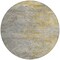 Homeroots 8' Gray Round Abstract Washable Indoor Outdoor Area Rug 608827 - alternate 6