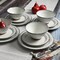 Gibson Elite Terranea 12 Piece Stoneware Dinnerware Set in White, Service for 4 116890.12 - alternate 4