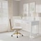 Martha Stewart Hutton Shaker Style Home Office 3 Drawer Desk in White w/Polished Brass Hardware ZG-ZP-20-WH-GLD-MS - alternate 4