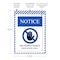 C-Line Products 9" x 12" Blue and White Safety Striped Welded Shop Ticket Holders, 25/BX 44105 - alternate 5