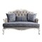 Homeroots 64in Beige 100% Linen And White Love Seat 515742 - alternate 2