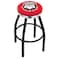 Holland Bar Stool Co 36" Blk Wrinkle Georgia "Bulldog" Swivel Bar Stool, Chrome Ring L8B2C36GA-Dog - alternate 1