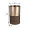 Happimess Asher Modern 4.13-Gallon 2-Tone Faux Wicker/Metal Cylinder Waste Basket, Bronze/Coffee HPM1102A - alternate 7