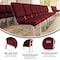 Flash Furniture Burgundy Fabric Church Chair, PK4 4-XU-CH-60096-BY-SILV-GG - alternate 7