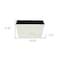Homeroots 8in Cream Recycled Plastic Indoor Outdoor Rectangular Planter Box 488286 - alternate 3