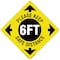 Signmission Please Keep Safe Distance Non-Slip Floor Graphic, 16in Vinyl Decal, 16" x 16", FD-2-X-16-99976 FD-2-X-16-99976 - alternate 1