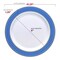 Smarty Had A Party 10.25" White with Gold Spiral on Blue Rim Plastic Dinner Plates (120 plates), 120PK 670BG-CASE - alternate 5