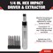 Performance Tool 1/4 in. Hex Impact Driver & Extractor, Screw Bolt Rusted Fastener Removal W2503 - alternate 4
